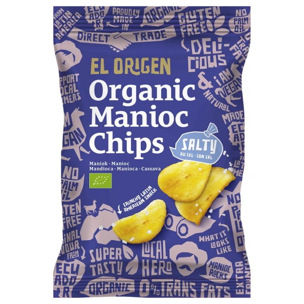 El origen chipsy z manioku solone bezglutenowe bio 60 g