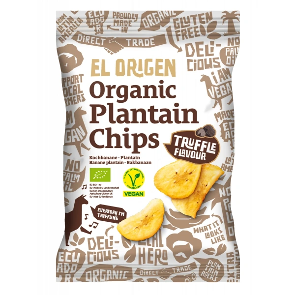 El origen chipsy z plantana o smaku trufli bezglutenowe bio 80 g