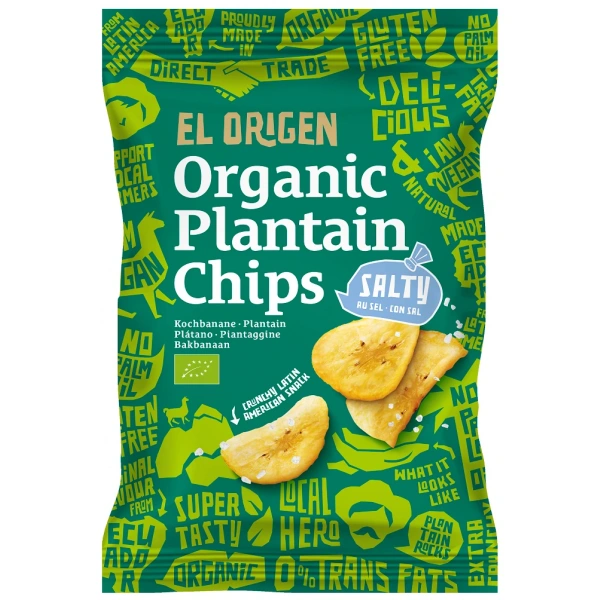 El origen chipsy z plantana solone bezglutenowe bio 80 g
