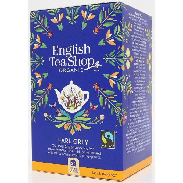 English tea shop herbata czarna earl grey fair trade bio (20 x 2,25 g) 45 g