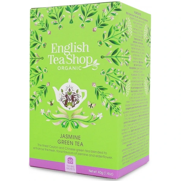 English tea shop herbata zielona z jaśminem i dzikim bzem bio (20 x 2 g) 40 g