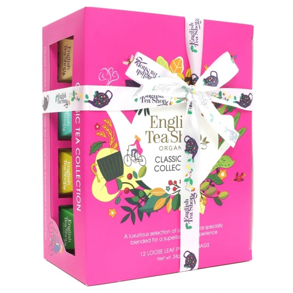 English tea shop kolekcja herbat i herbatek klasycznych bio piramidki (classic  12 smaków) (12 x 2 g) 24 g