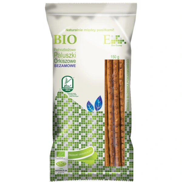 Envoy paluszki orkiszowe pełnoziarniste z sezamem bio 150 g