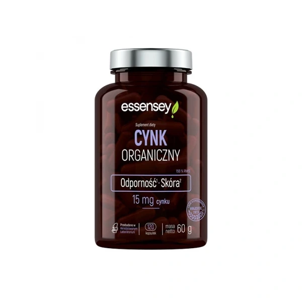 Essensey Cynk organiczny 120 kapsułek