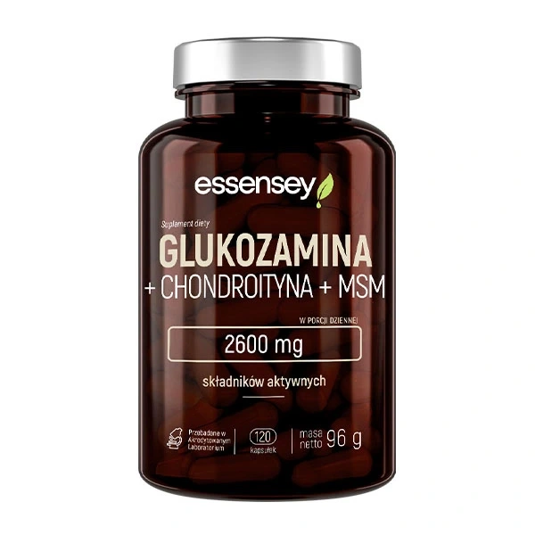 Essensey Glukozamina + Chondroityna + MSM 120 kapsułek