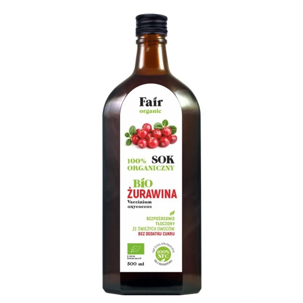 Fair organic sok z żurawiny nfc bio 500 ml