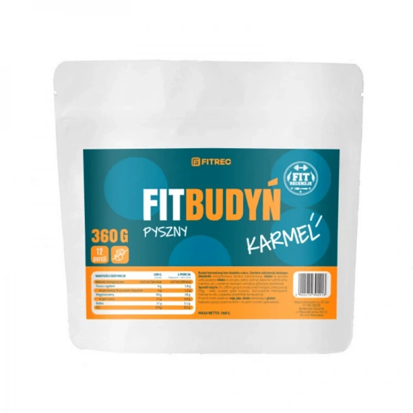 FitRec Fit Budyń Karmelowy bez cukru 360g