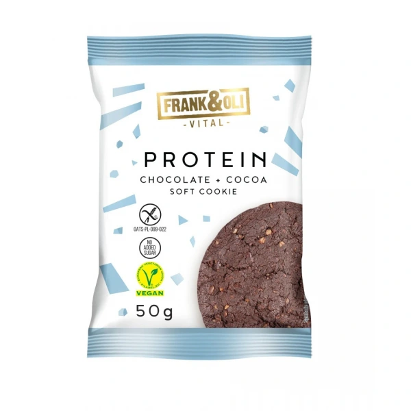 Frank&Oli Ciastko Proteinowe Brownie bez dodatku cukru 50g