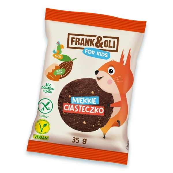 Frank&Oli For Kids Ciasteczko z Pastą z Orzechów Laskowych+ Kakao 35g