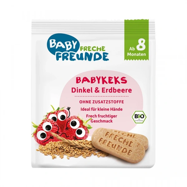 Freche freunde biszkopty orkiszowe truskawkowe od 8 miesiąca bio 100 g