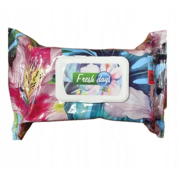 Fresh Days Chusteczki nawilżane o zapachu tropic flower 120 sztuk