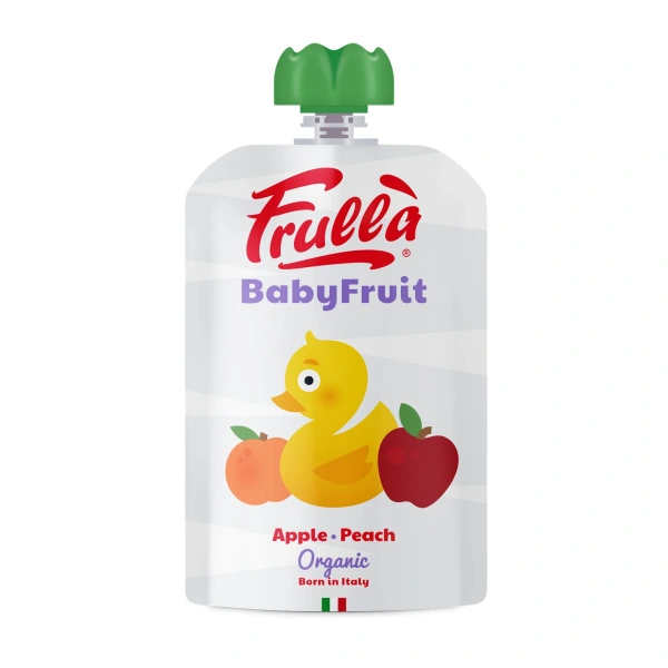 Frulla mus jabłko  brzoskwinia bez dodatku cukrów bezglutenowy od 6 miesiąca bio 100 g