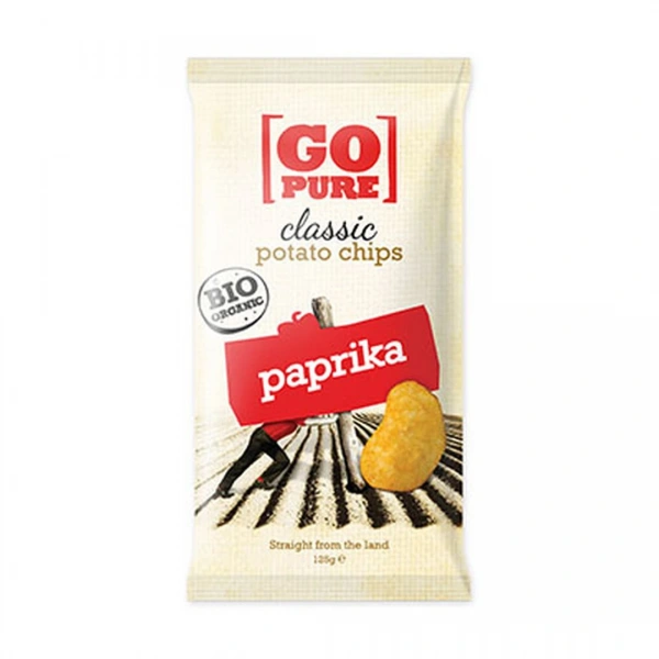GO PURE Chipsy o smaku paprykowym BEZGL. B/C BIO 125 g