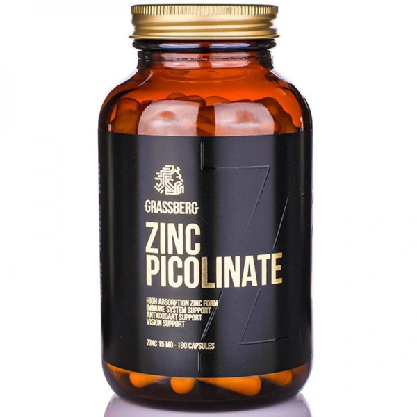 GRASSBERG Zinc Picolinate 15 mg  (180 kaps.)