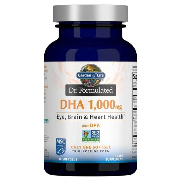 PRODUKT ARCHIWALNY GARDEN OF LIFE Dr. Formulated DHA 1000 mg - Eye, Brain& Heart Health (30 kaps.)