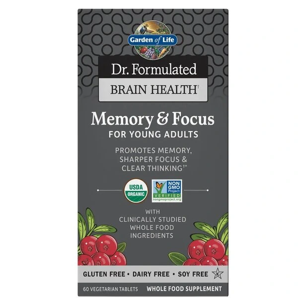 GARDEN OF LIFE Memory & Focus for Young Adults (60 tabl.)