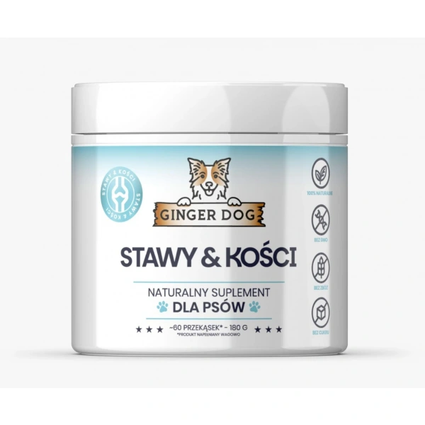 Ginger Dog Stawy i Kości - mobilność i siła przekąski 180 g