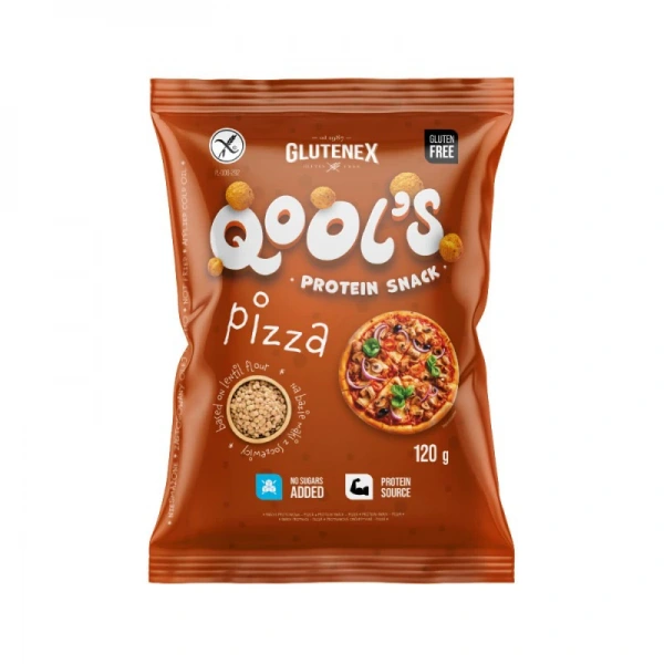 Glutenex Chrupki Proteinowe Qool'S Pizza Bezglutenowe 120 g