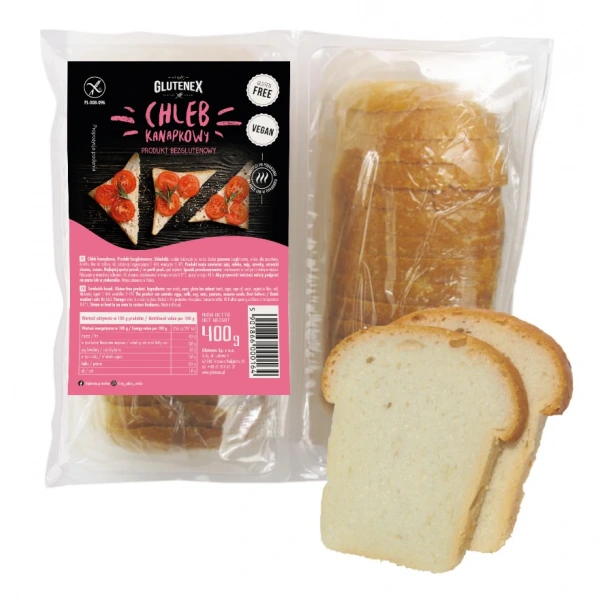 Glutenex chleb kanapkowy krojony bezglutenowy (2 x 200 g) 400 g