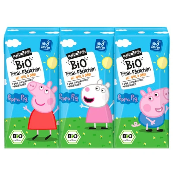 HEJO! Napój jabłko- gruszka BIO 3 x 200 ml Świnka Peppa