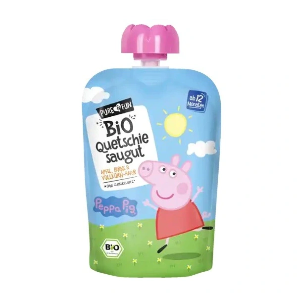 HEJO! Przecier jabłko- gruszka z owsem BIO 100 g Świnka Peppa