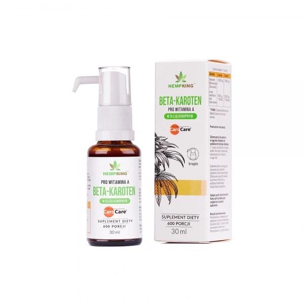 HEMPKING Beta-karoten w kroplach w EKO oleju konopnym (30 ml)