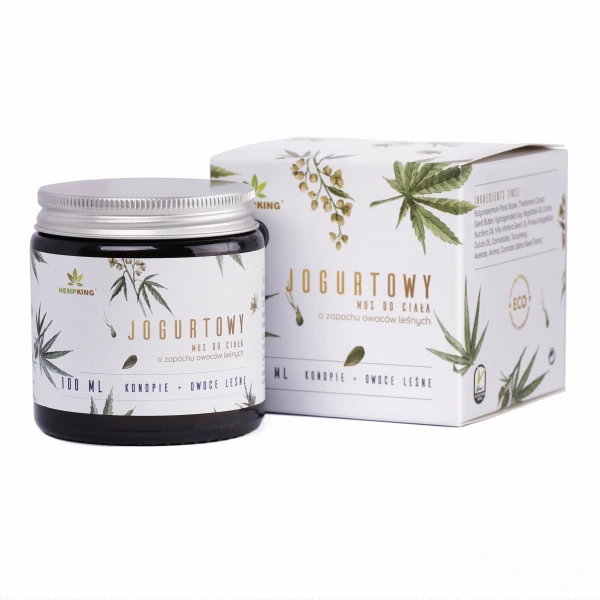 HEMPKING Jogurtowy mus konopny do ciała o zapachu owoców leśnych (100 ml)