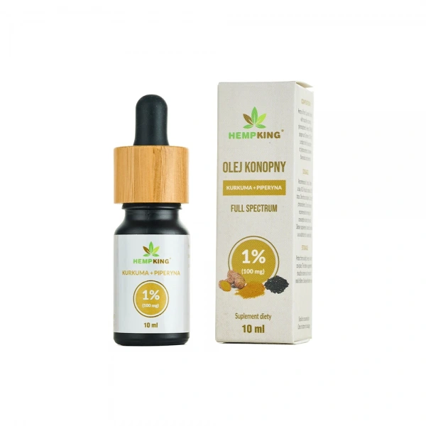 HEMPKING Olej CBD 1% Pieprz Czarny i Kurkuma (10 ml)