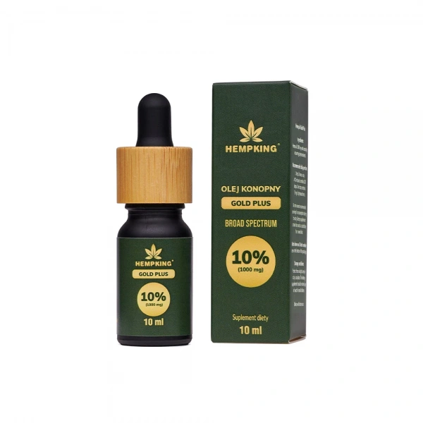 HEMPKING Olej konopny GOLD PLUS Broad Spectrum 10% CBD + 2% CBN (10 ml)