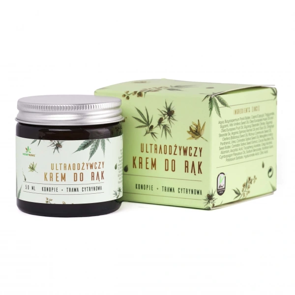 HEMPKING Ultraodżywczy konopny krem do rąk z CBD (50 ml)