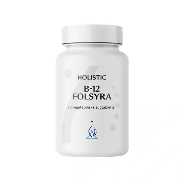 HOLISTIC B-12 Folsyra - Witamina B12 + Kwas Foliowy do ssania (90 tabl.)
