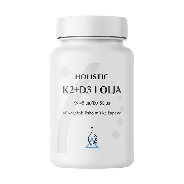 HOLISTIC K2 + D3 rozpuszczone w Oleju Kokosowym (60 kaps.)
