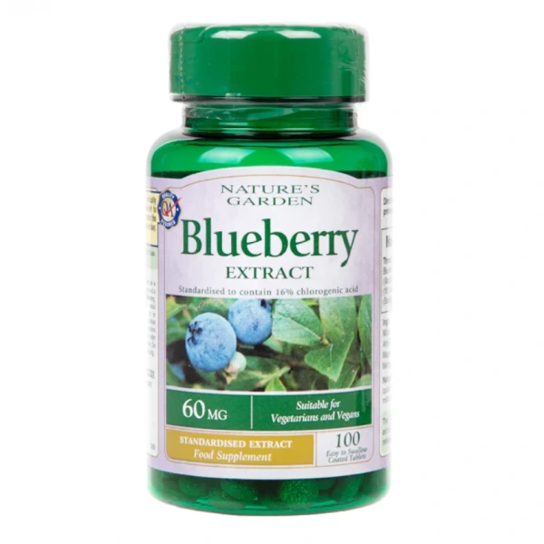 Holland & Barrett Blueberry Extract (Ekstrakt z borówki) 60 mg 100 tabletek