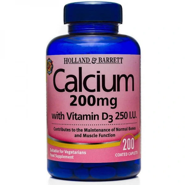 HOLLAND & BARRETT Calcium  with Vitamin D3 (200 tabl.)