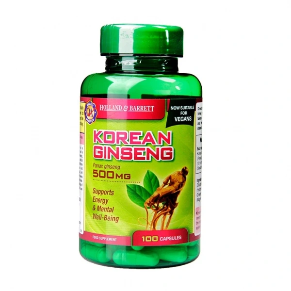 HOLLAND & BARRETT Korean Ginseng 500 mg (100 kaps.)