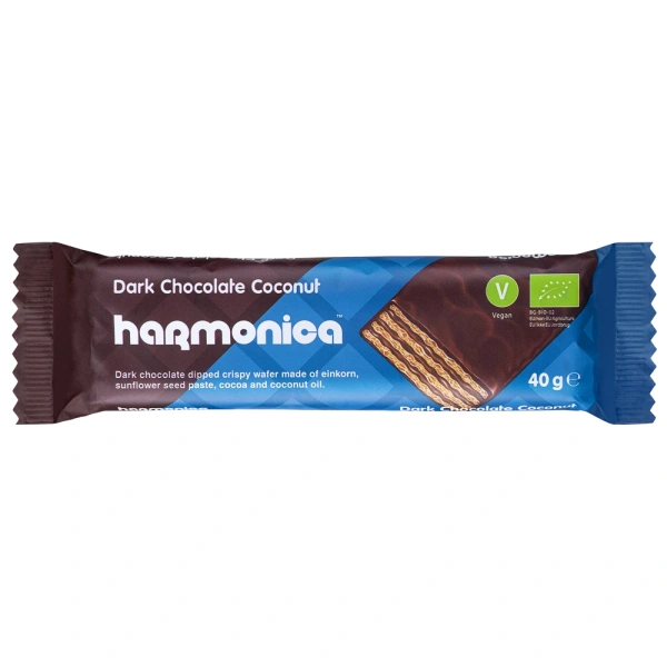 Harmonica wafelek z samopszy z kremem kokosowo  kakaowym w polewie czekoladowej bio 40 g