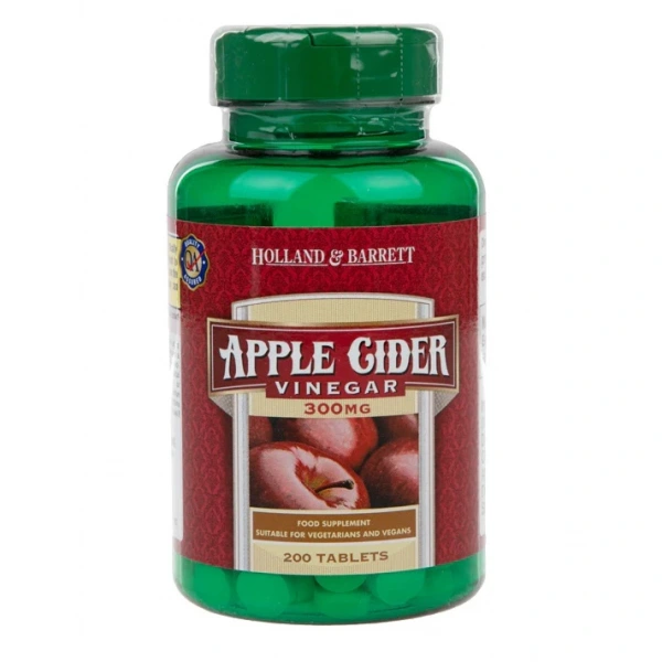 Holland & Barrett Apple Cider Vinegar (Ocet Jabłkowy) 300 mg 200 tabletek