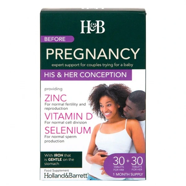 Holland & Barrett Before Pregnancy His & Her Conception (30 tabl. + 30 tabl.)