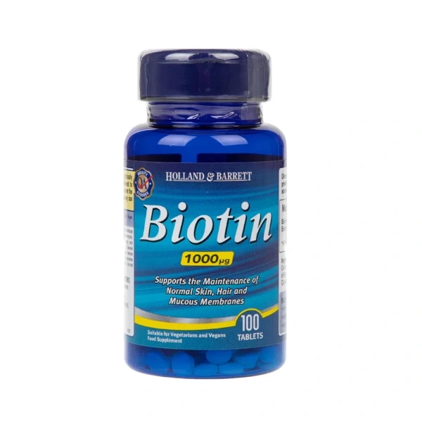 Holland & Barrett Biotyna - Biotin 1000 mcg (100 tabl.)