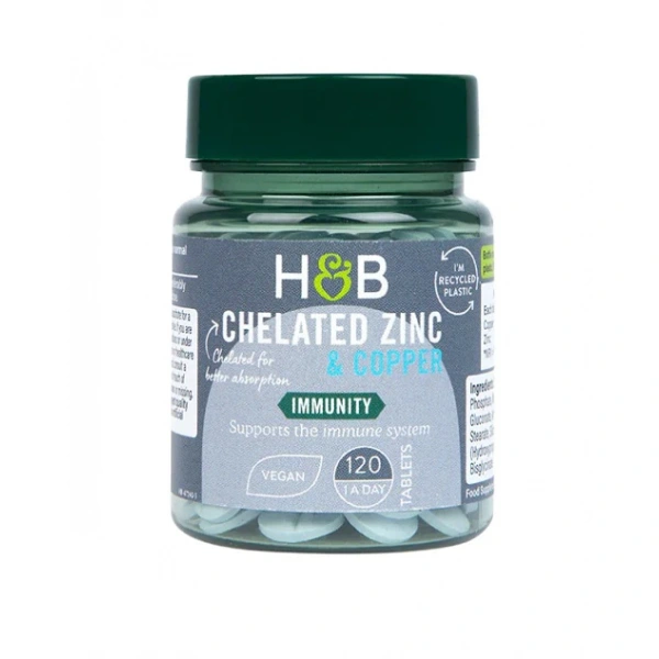 HOLLAND & BARRETT Chelated Zinc & Copper (120 tabl.)