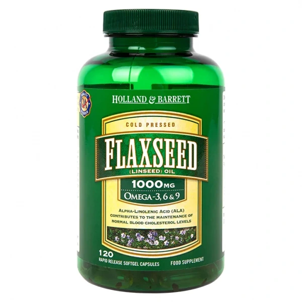 Holland & Barrett Flaxseed Linseed  Oil 1000 mg (120 kaps.)