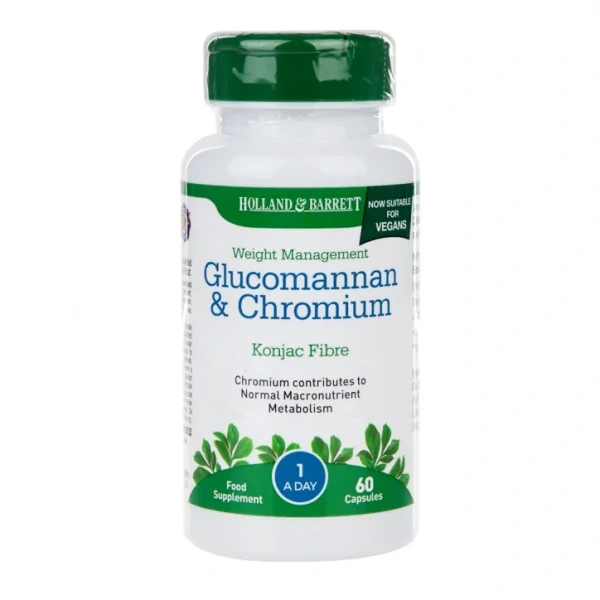 Holland & Barrett Glucomannan & Chromium (60 kaps.)