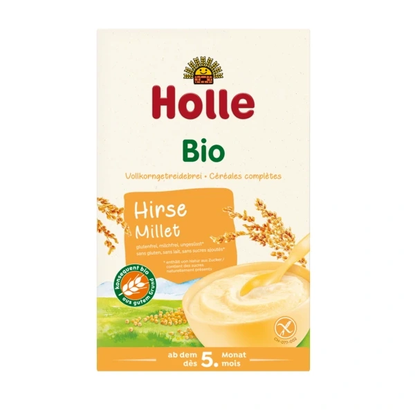 Holle kaszka jaglana pełnoziarnista bez dodatku cukrów bezglutenowa od 5 miesiąca bio 250 g