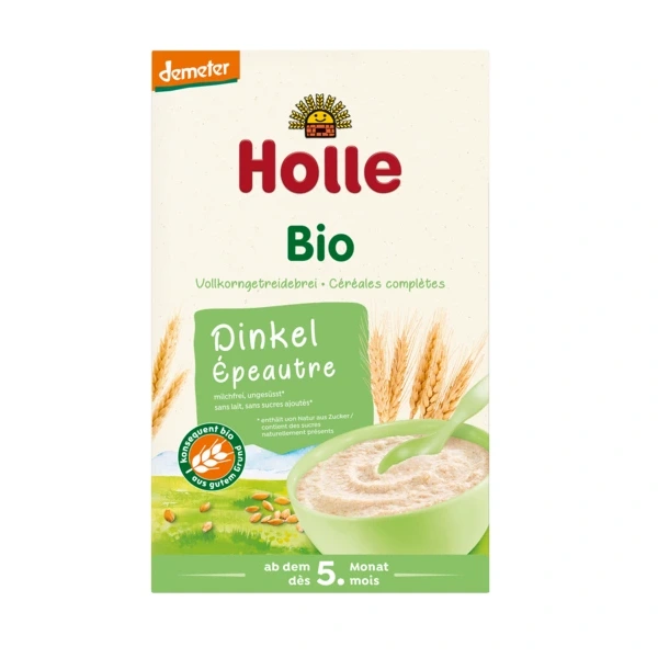 Holle kaszka orkiszowa pełnoziarnista bez dodatku cukrów od 5 miesiąca demeter bio 250 g