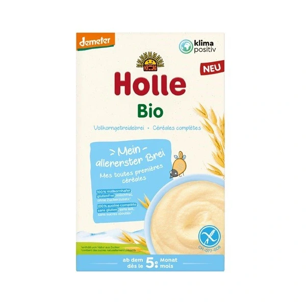 Holle kaszka owsiana pełnoziarnista bez dodatku cukrów od 5 miesiąca demeter bio 250 g