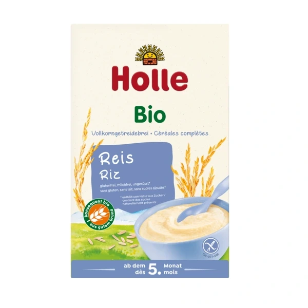 Holle kaszka ryżowa bez dodatku cukrów bezglutenowa od 5 miesiąca bio 250 g
