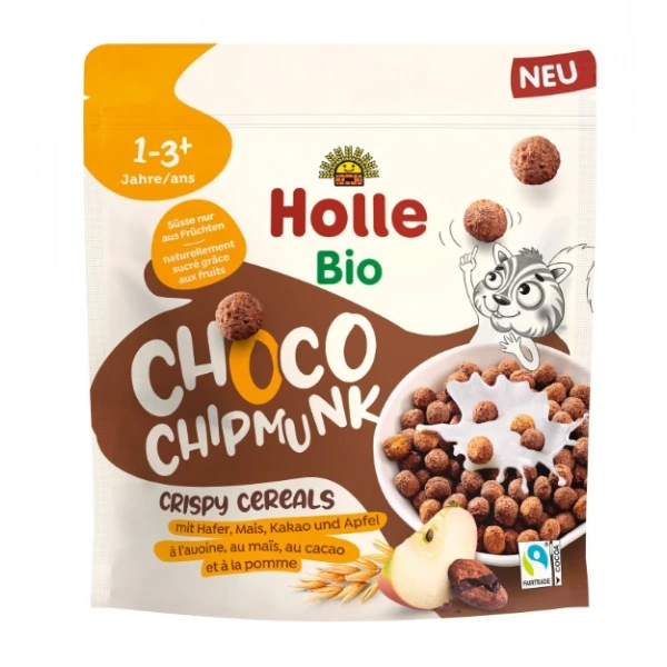 Holle kulki zbożowe kakaowa wiewiórka bez dodatku cukrów od 1 roku fair trade bio 125 g
