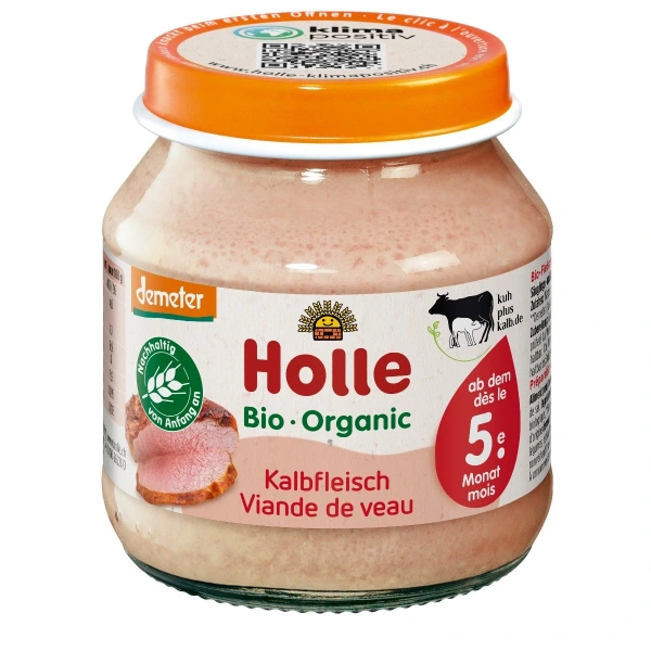 Holle mięso cielęcina bez dodatku cukrów bezglutenowe od 5 miesiąca demeter bio 125 g