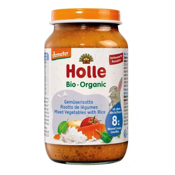 Holle warzywa z ryżem od 8 miesiąca demeter bio 220 g (słoik)
