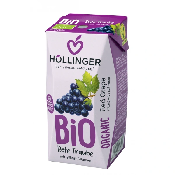 Hollinger nektar z czerwonych winogron bez dodatku cukrów bio 200 ml